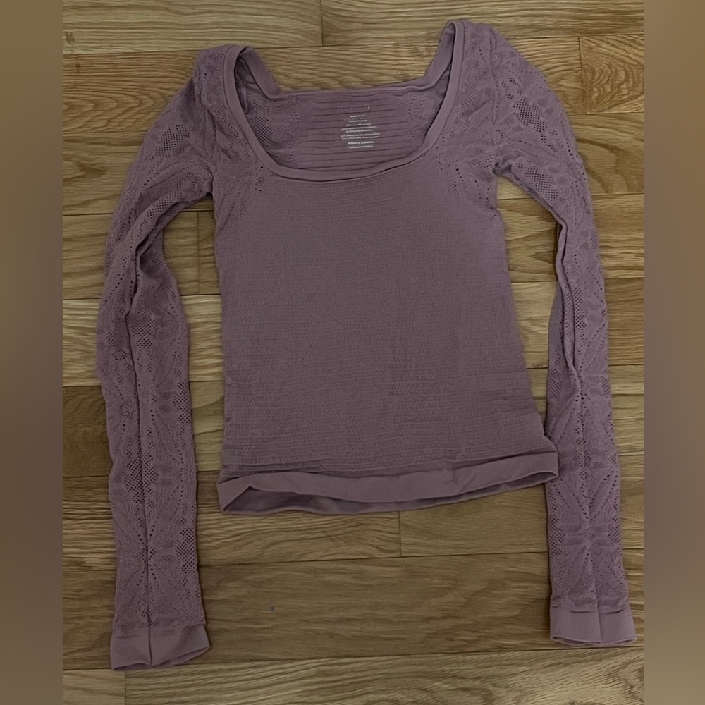 FP Movement by Free People Brown Long Sleeve Top